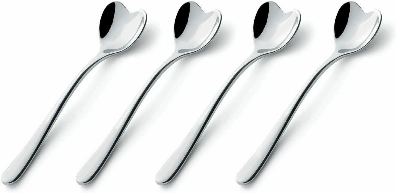 Set of 12 Italian Design ALESSI Spoon for Delta Heart Shaped Demitasse Spoons 5\ Set of 12 Italian Design ALESSI Spoon for Delta Heart Shaped Demitasse Spoons 5\