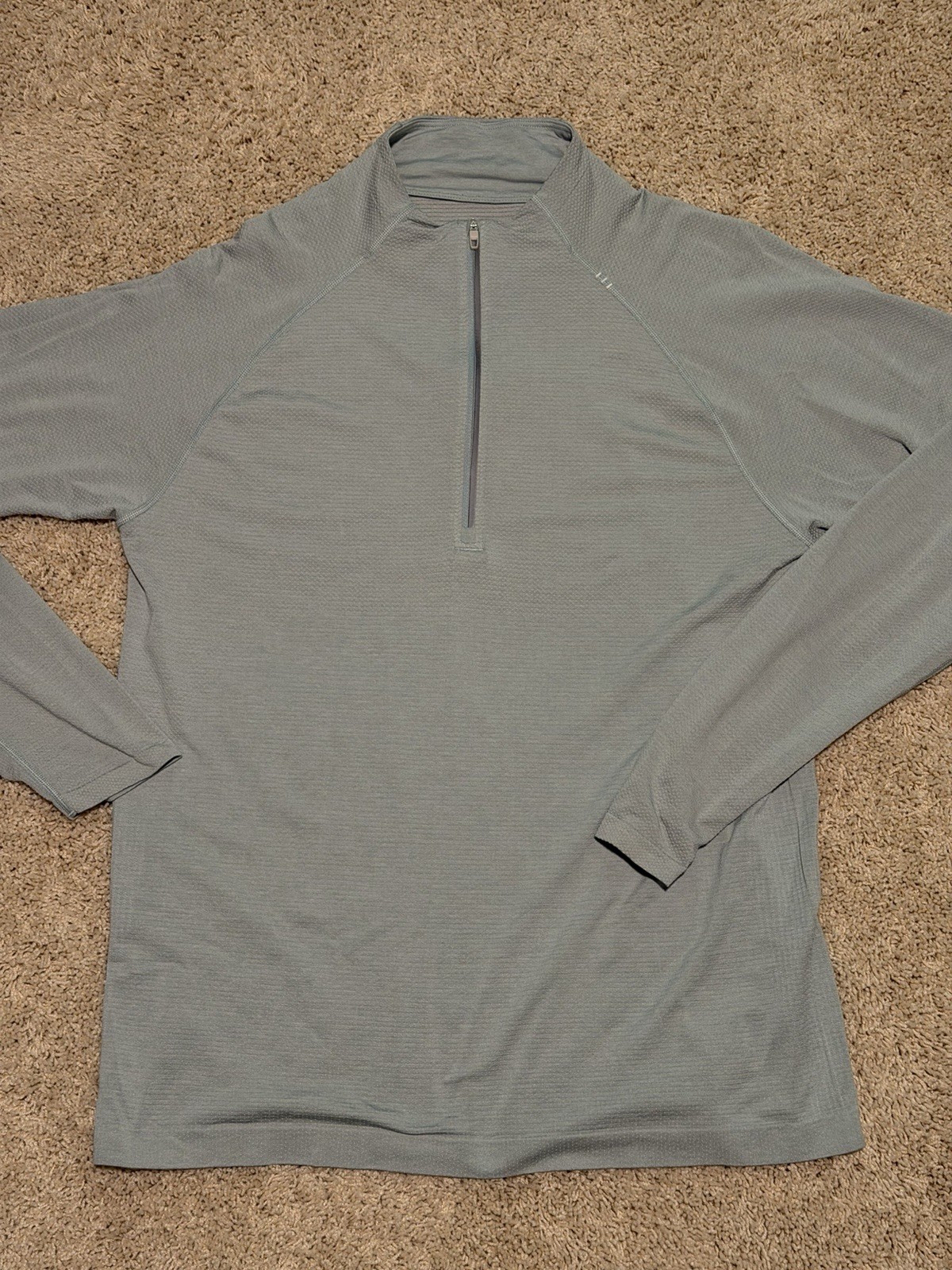 Lululemon Metal Vent Half Zip Blue Aqua Large