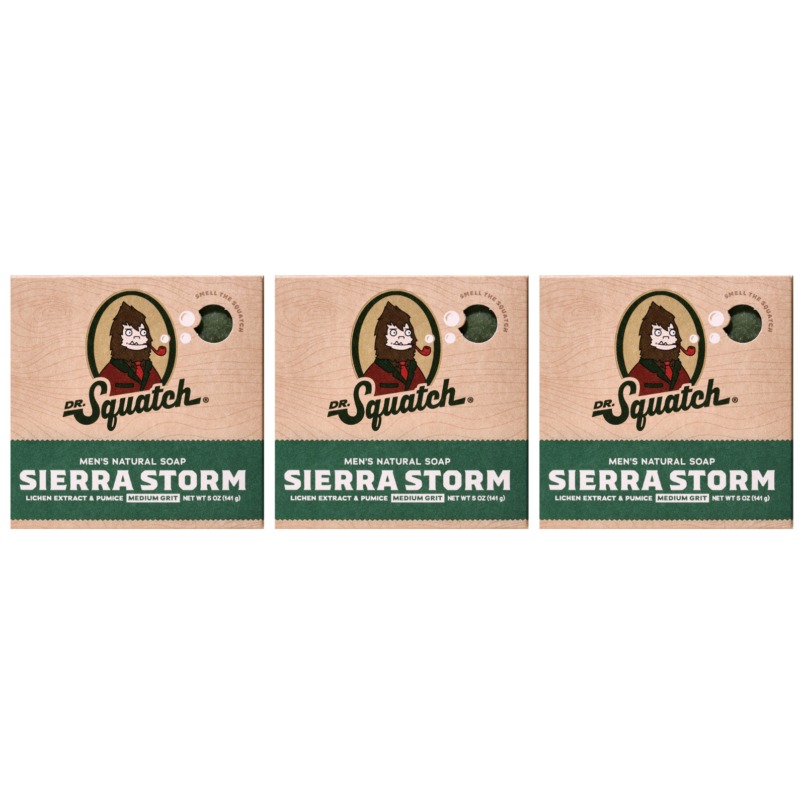 Dr. Squatch Sierra Storm Men's Natural Bar Soap 5 oz 3 Bars