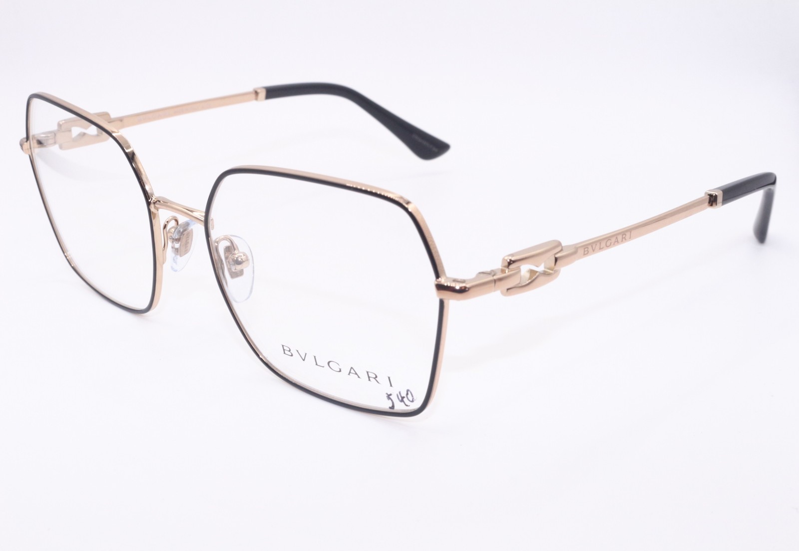 NEW BVLGARI 2240 2023 BLACK ROSE GOLD AUTHENTIC EYEGLASSES 52-17 NEW BVLGARI 2240 2023 BLACK ROSE GOLD AUTHENTIC EYEGLASSES 52-17