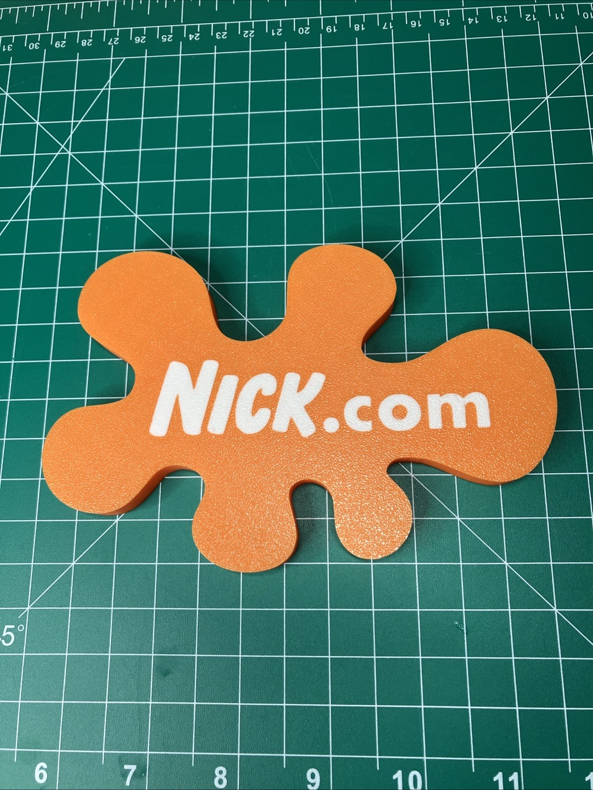 3D Printed Nickelodeon Nick Dot Com Splat Logo Sign Display Fan Art Nick.com 3D Printed Nickelodeon Nick Dot Com Splat Logo Sign Display Fan Art Nick.com
