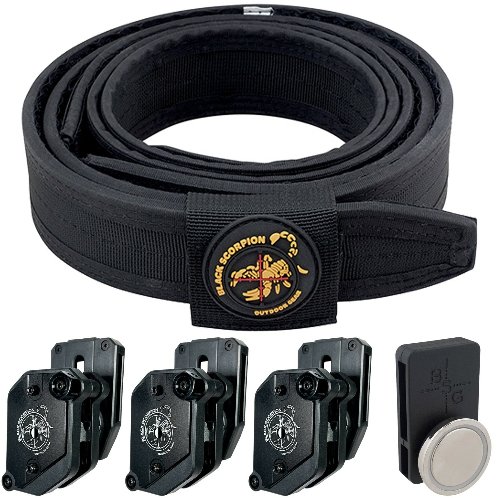Competition Rig | HD Belt w/ 3 Double Stack Mag Pouches, 1 Magnetic Mag Pouch