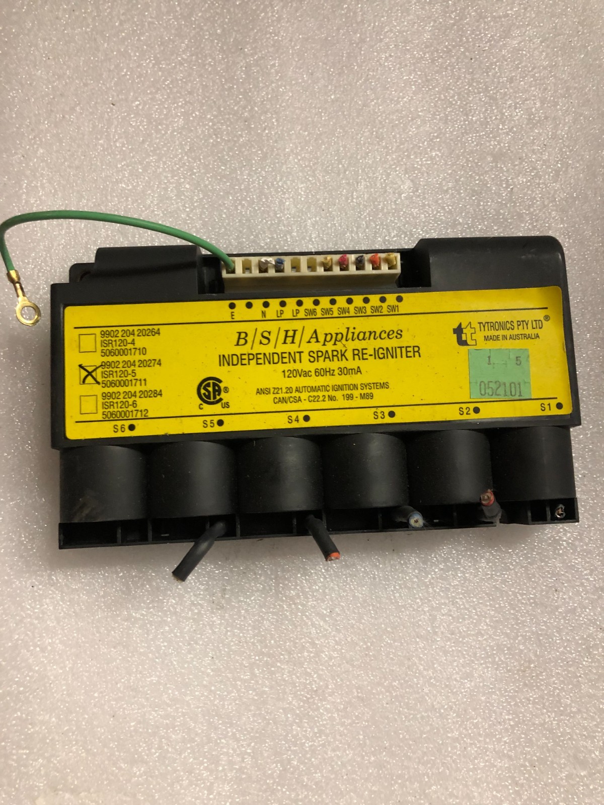 Bosch Thermador Range 5 Point Spark Module ISR120-5 9902 204 20274