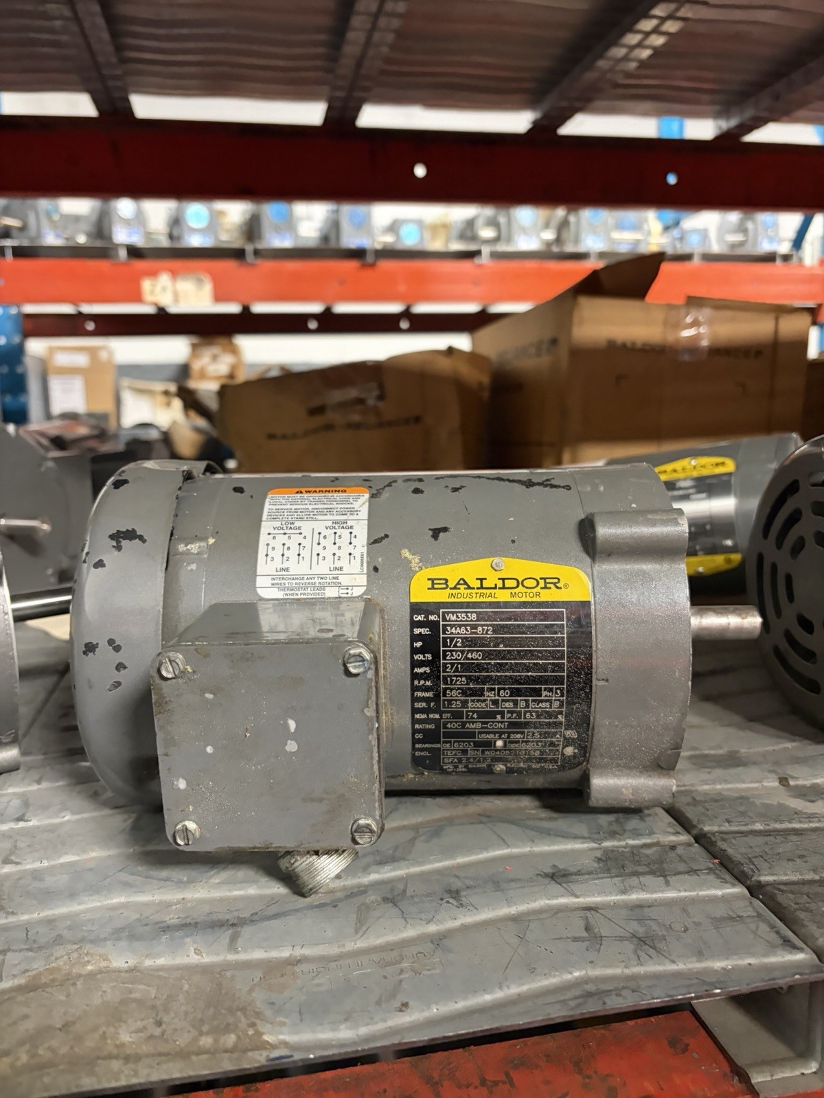 BALDOR RELIANCE VM3538 MOTOR USED