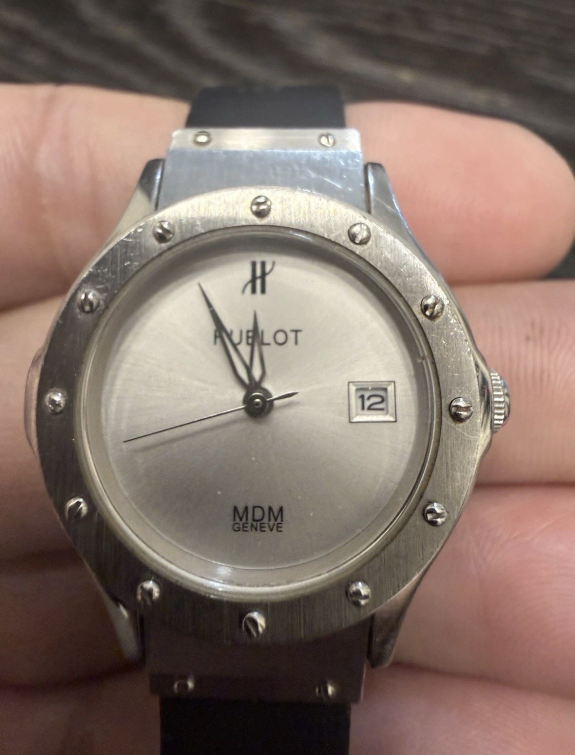 Hublot Classic MDM Ladies  Watch 1520 700 Quartz/Leather Strap Deployment Buckle