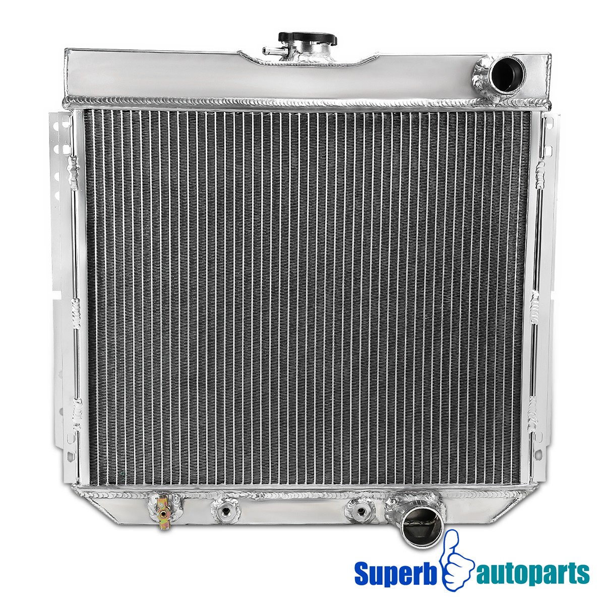 Fits 1967-1970 Ford Mustang Aluminum Radiator V8 3-Row Core MT 20'' Fits 1967-1970 Ford Mustang Aluminum Radiator V8 3-Row Core MT 20''