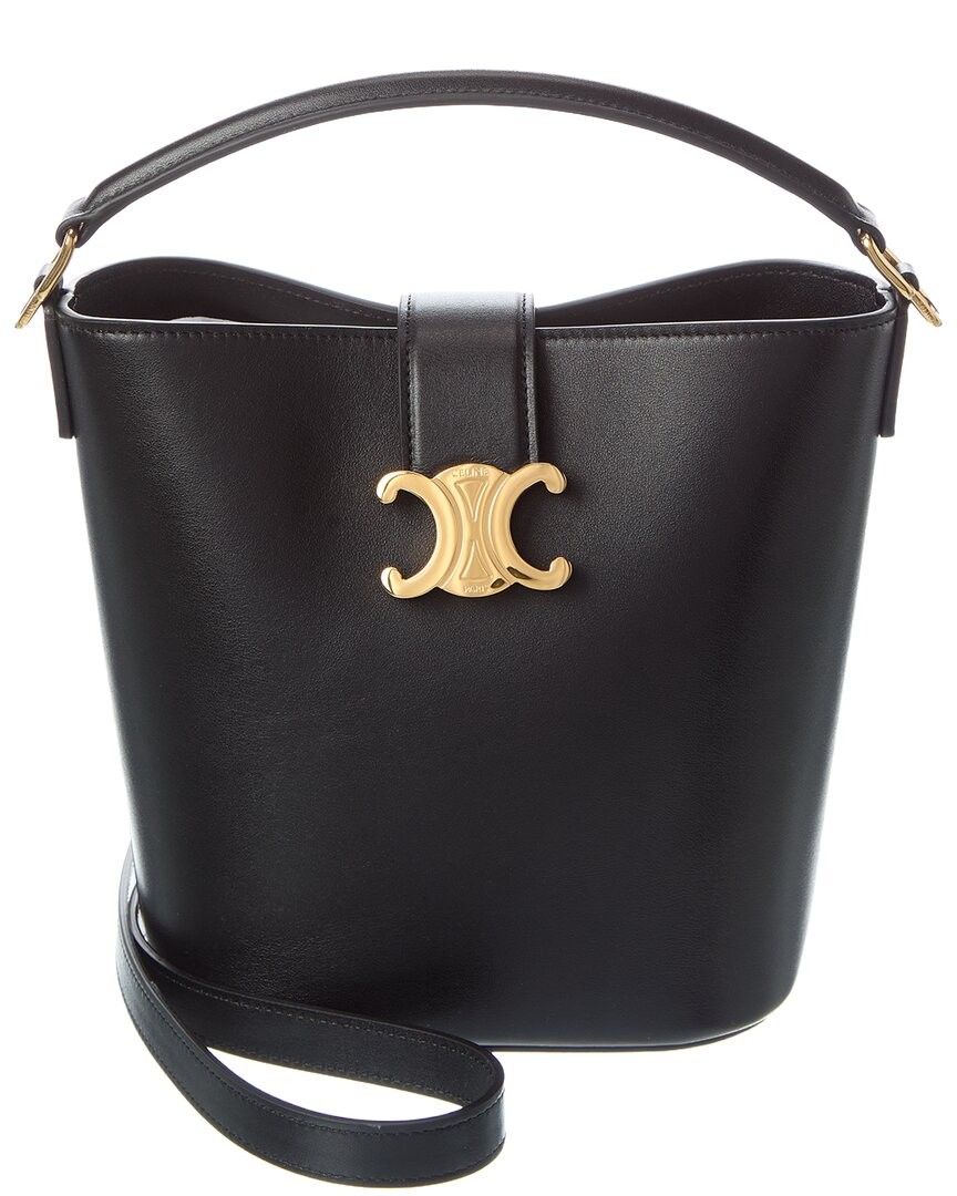 Celine Louise Small Leather Bucket Bag Women\'s Black