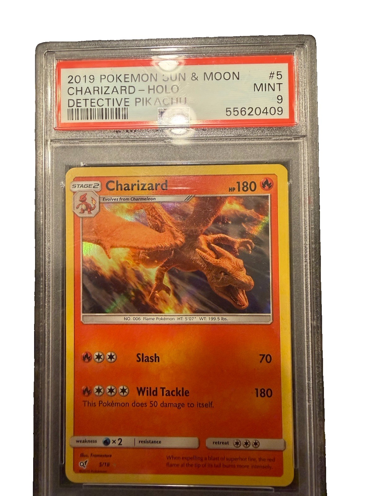 Pokemon TCG Detective Pikachu Charizard Holo Rare 5/18 PSA 9 (2019) English