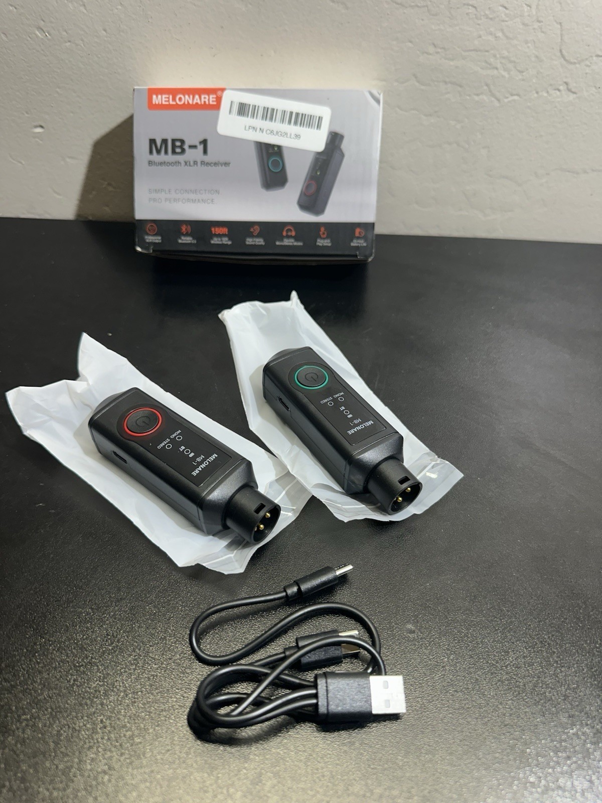 Melonare Mb-1 Wireless Xlr Bluetooth Receiver 15-Hour Battery Life Bt 5.3