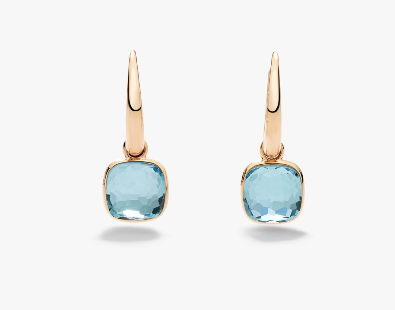 Pomellato Nudo Natural Sky Blue Topaz  Earrings, 925 Sterling Silver Earrings