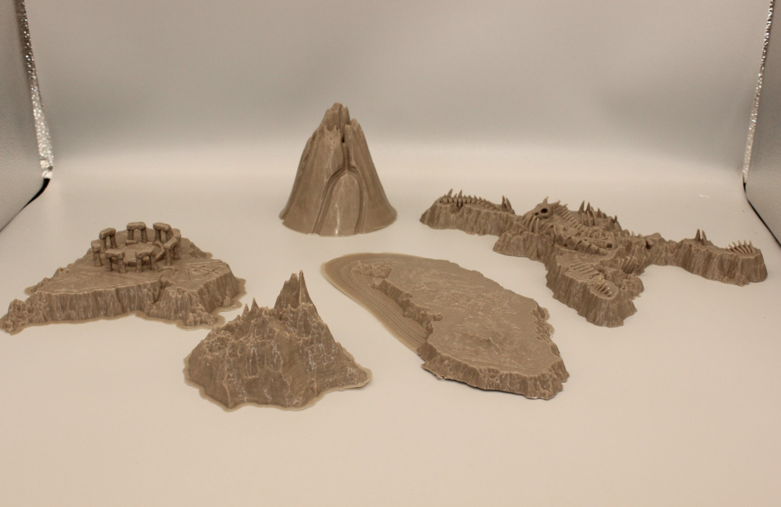 Pirates CSG 3D Printed Terrain Assortment Island w Ruins Bones Volcano Pirates CSG 3D Printed Terrain Assortment Island w Ruins Bones Volcano