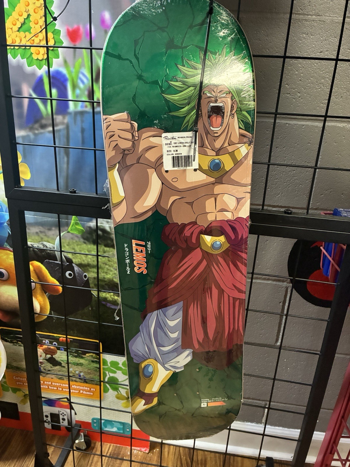 RARE Primitive Dragon Ball Z Broly Super Skateboard Deck Tiago Lemos 8.38 