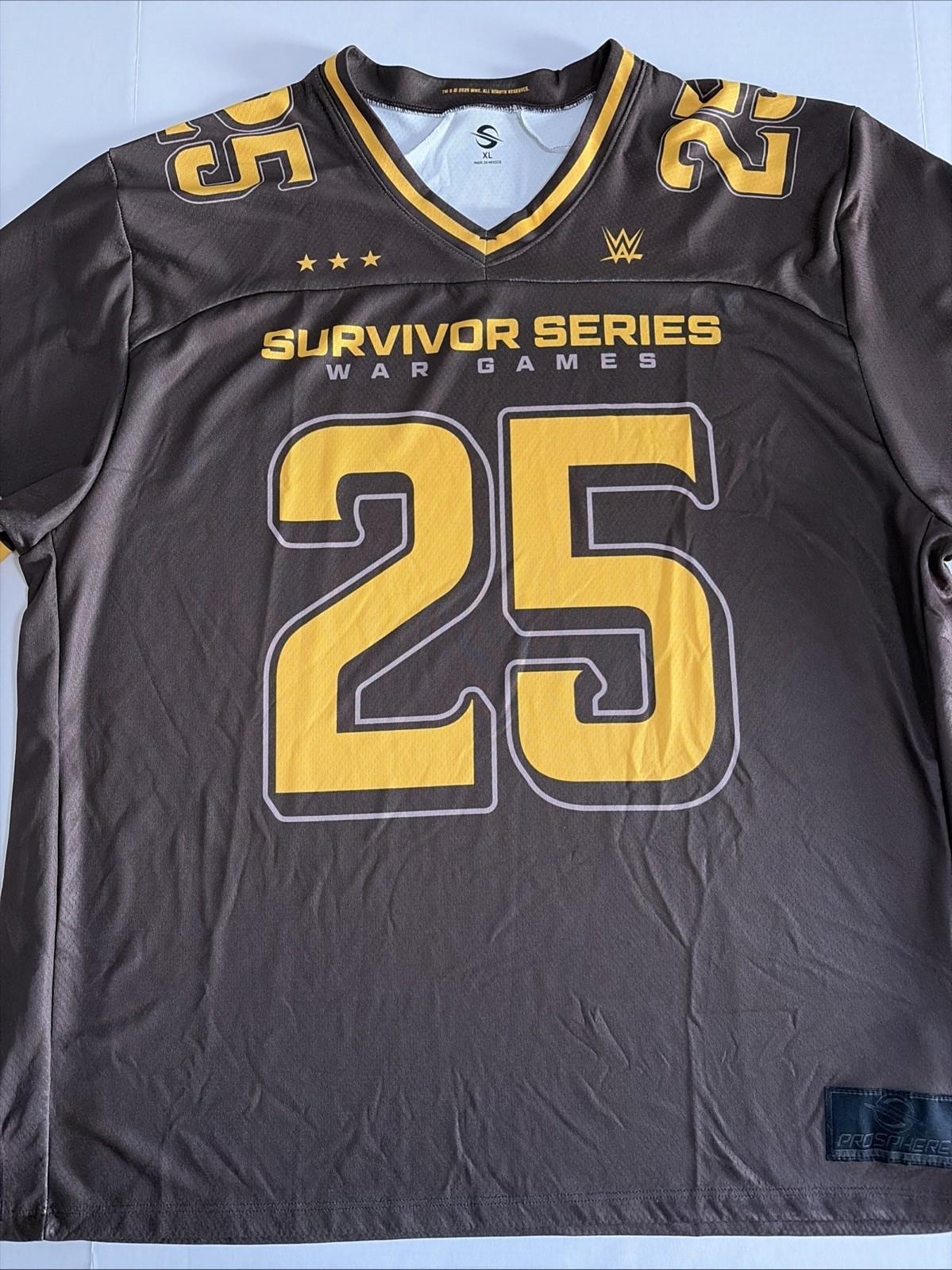 WWE ProSphere Survivor Series 2025 Football Jersey San Diego Wrestling XL NWT
