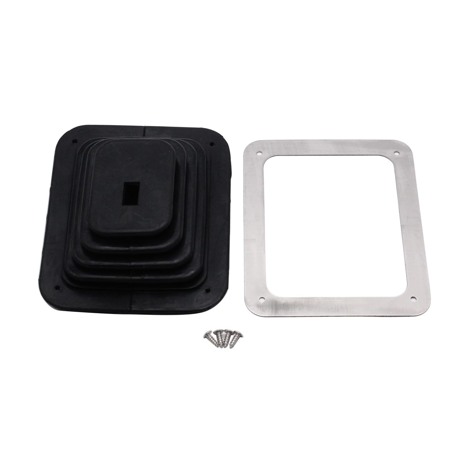 Universal Rubber Shifter Boot Kit with Chrome Plate - 5.625\