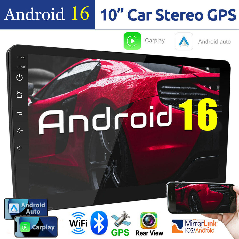 Android 16 Carplay GPS Navi WiFi Double 2Din Touch Screen Car Stereo Radio 10.1\