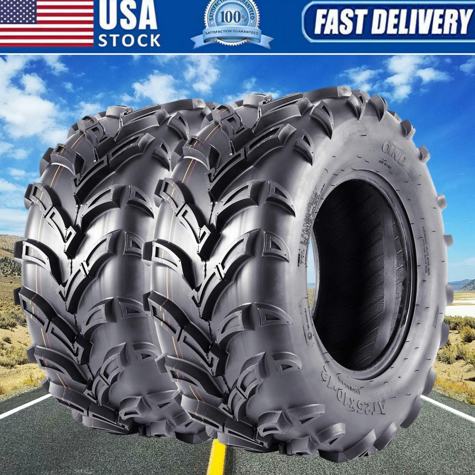 2pack 25x10-12 ATV Tires 6Ply 25x10x12 UTV Tires 25 10 12 All Terrain Heavy Duty 2pack 25x10-12 ATV Tires 6Ply 25x10x12 UTV Tires 25 10 12 All Terrain Heavy Duty