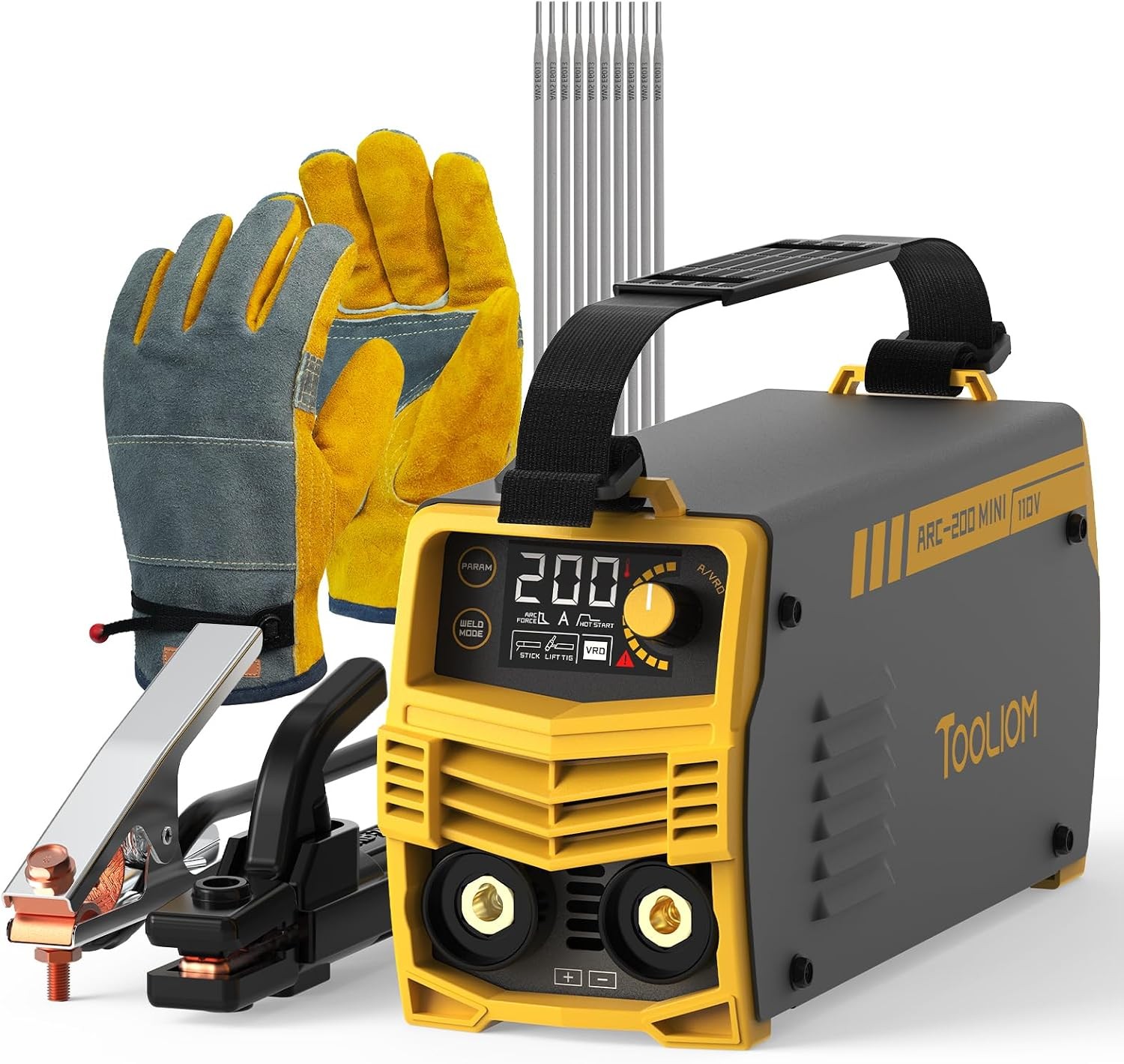 200A 110V 2-in-1 Stick/Lift TIG Welder Kit with Gloves & Rods | IGBT inv