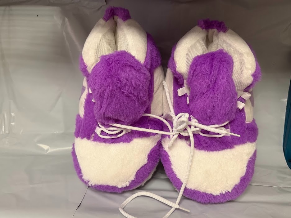 Purple High Top Adult Sneaker Slippers One Size Fits Most 36-46