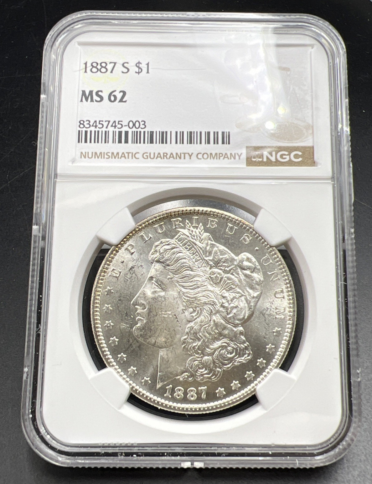 1887 S S/S $1 Morgan Silver Dollar Coin MS62 BU UNC VAM 2 Top 100 Variety 1887 S S/S $1 Morgan Silver Dollar Coin MS62 BU UNC VAM 2 Top 100 Variety