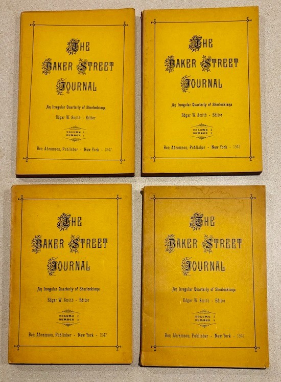 Baker Street Journal 1947 Vol 2 Nos 1-4 complete year (4 issues) Sherlock Holmes