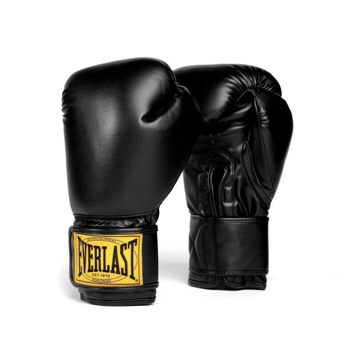 Everlast BLACK 1910 Classic Hook and Loop Boxing Gloves NEW IN BOX 14oz
