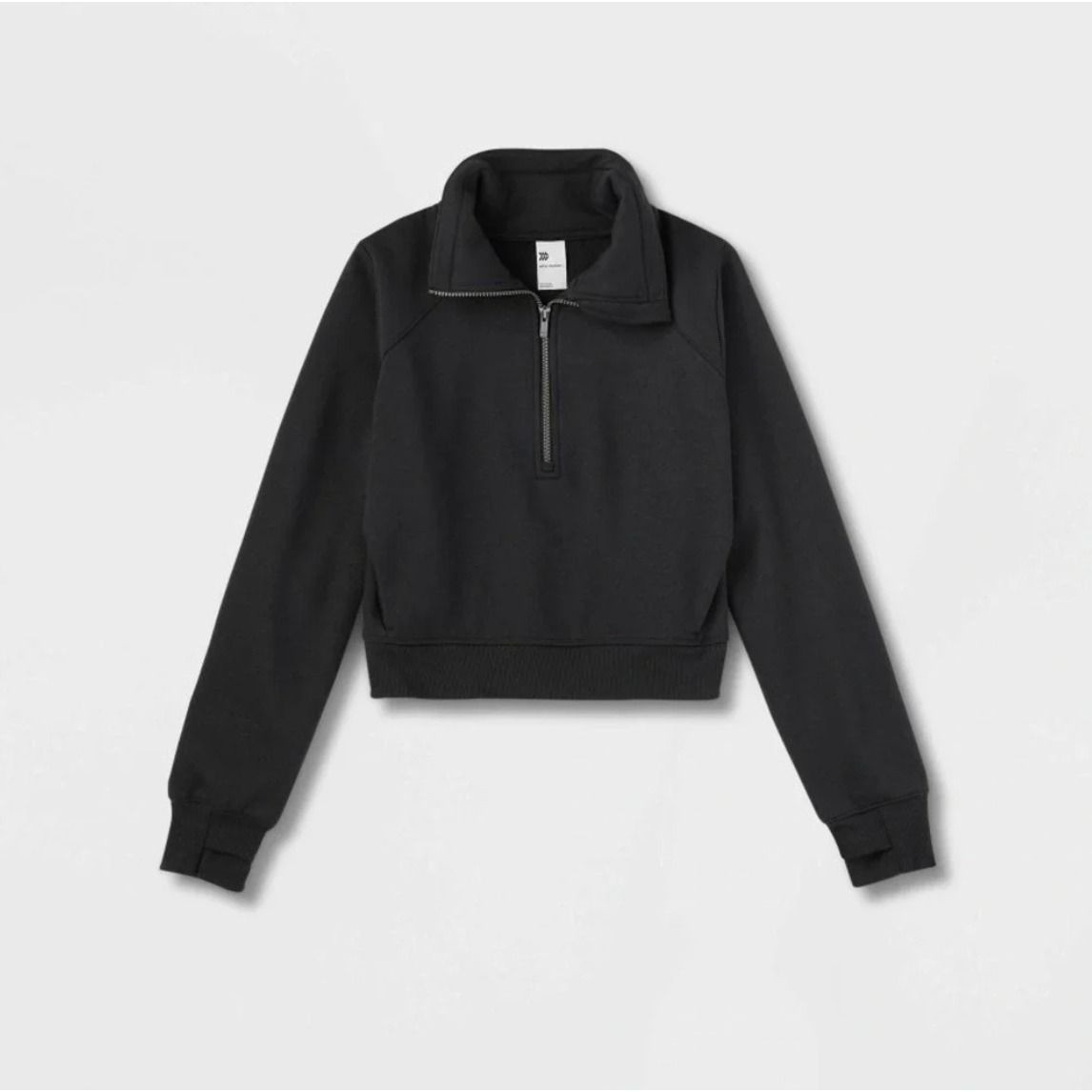All in Motion Women\'s Fleece Half Zip Pullover Sweatshirt - Black Medium All in Motion Women\'s Fleece Half Zip Pullover Sweatshirt - Black Medium