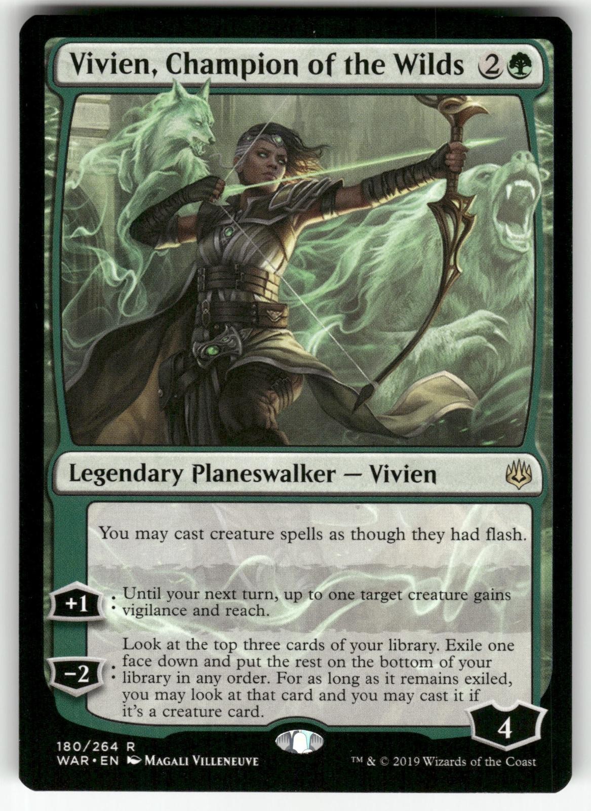 Vivien, Champion of the Wilds 180 Rare War of the Spark Magic: The Gathering NM