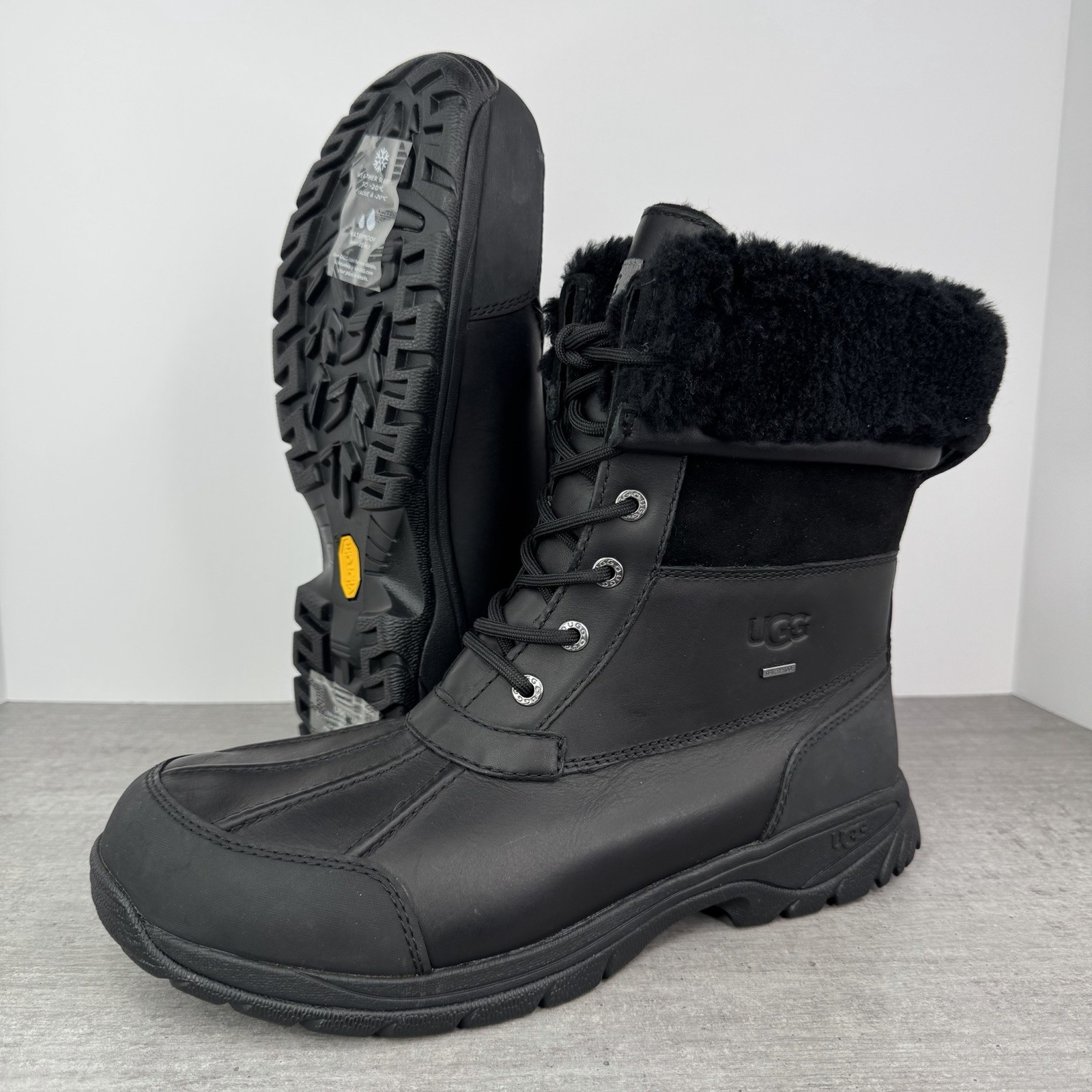 UGG Butte Waterproof Fur-Lined Leather Winter Boots - Men\'s Size 10.5 - S/N 5521 UGG Butte Waterproof Fur-Lined Leather Winter Boots - Men\'s Size 10.5 - S/N 5521