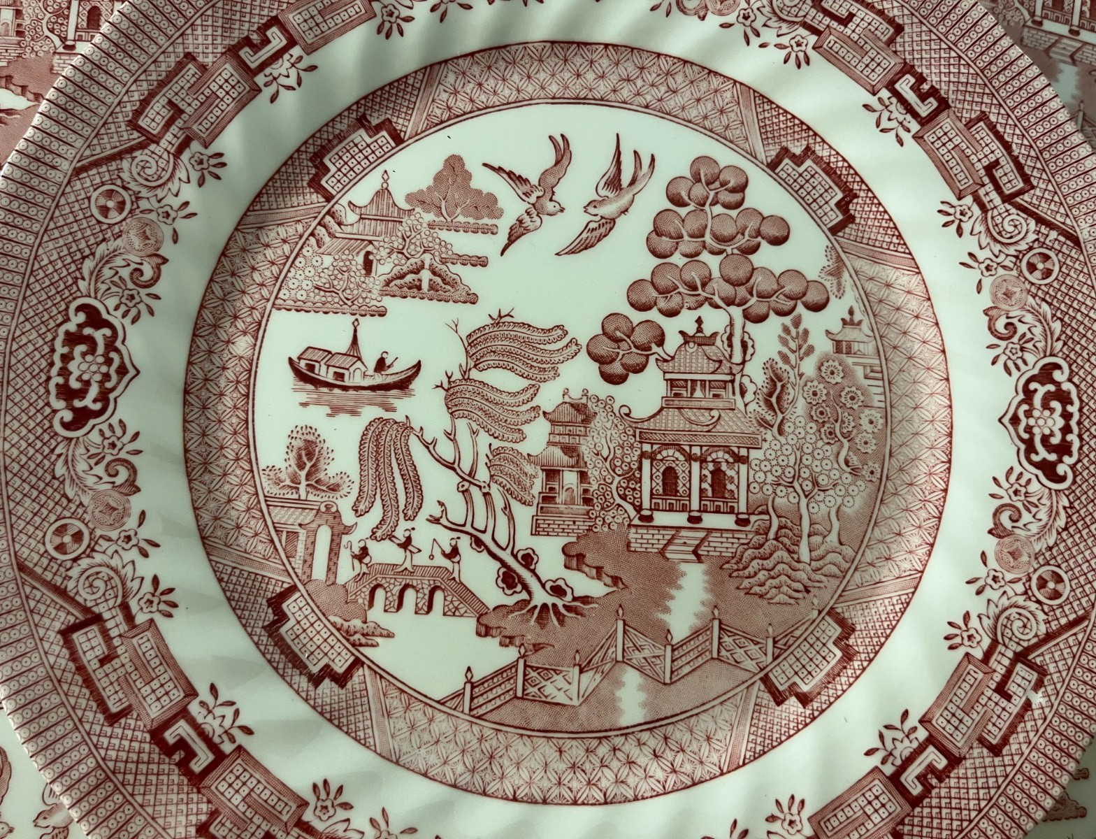 5 WESSEX COLLECTION Willow Rosa 10 1/4 inch Dinner Plates 5 WESSEX COLLECTION Willow Rosa 10 1/4 inch Dinner Plates