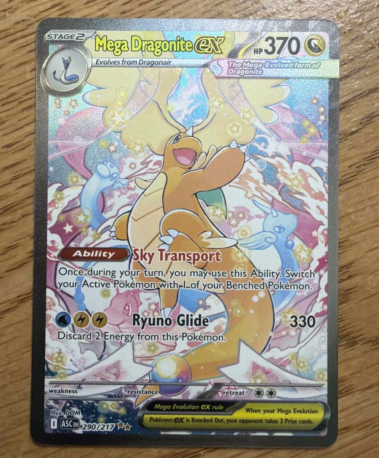 Mega Dragonite ex 290/217 SIR Ascended Heroes Pokemon English NM Mega Dragonite ex 290/217 SIR Ascended Heroes Pokemon English NM