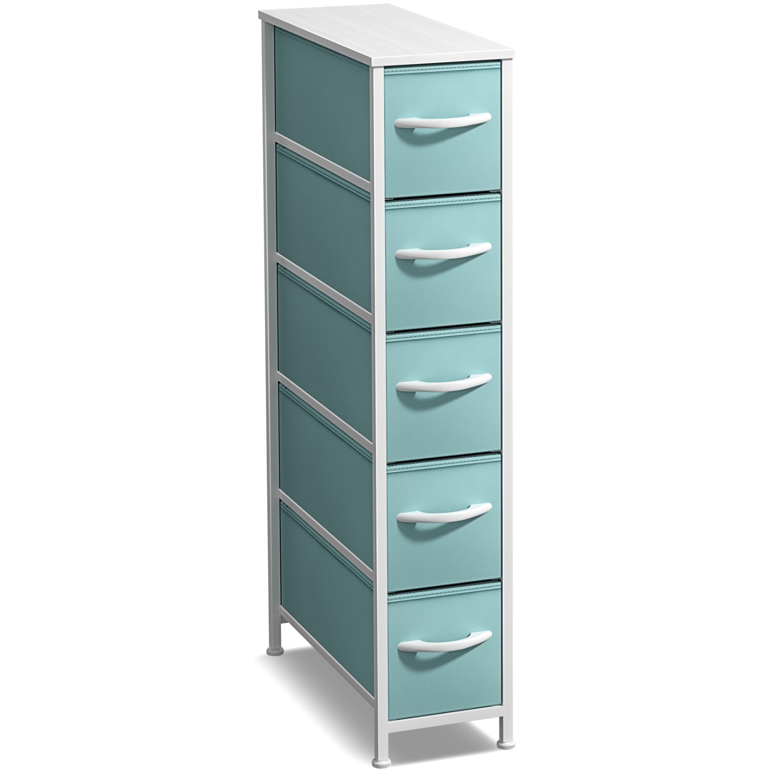 Sorbus Narrow Dresser with 5 Drawers - Vertical Slim Storage Chest of Drawers Sorbus Narrow Dresser with 5 Drawers - Vertical Slim Storage Chest of Drawers