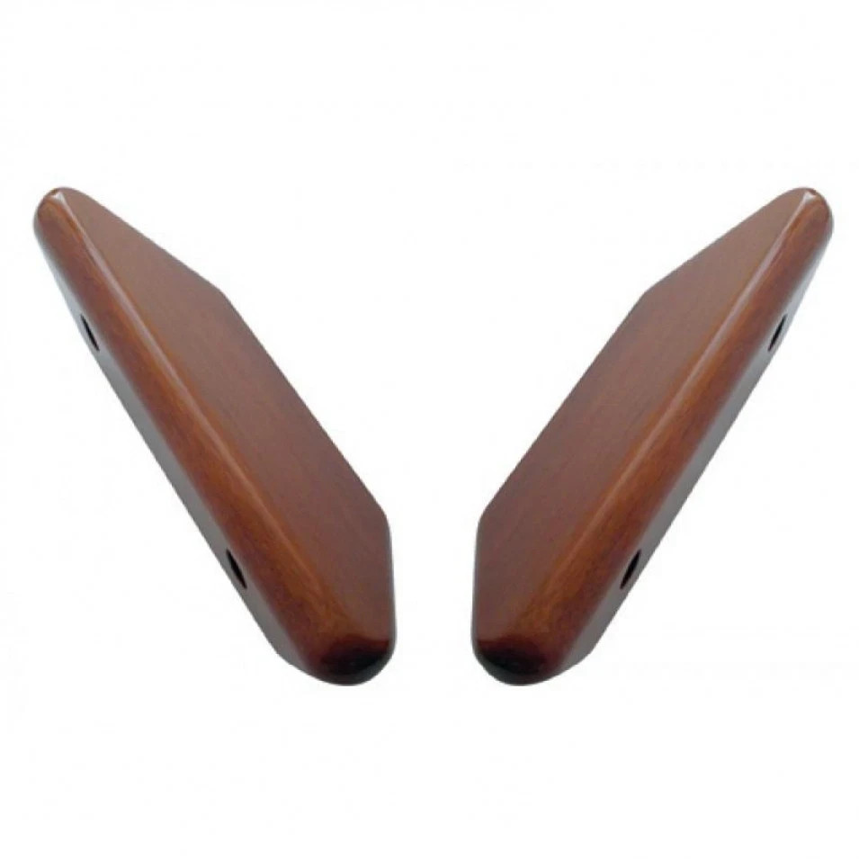 Pair of Hand Crafted Mahogany Wood Armrests - Set for Early Kenworth Trucks