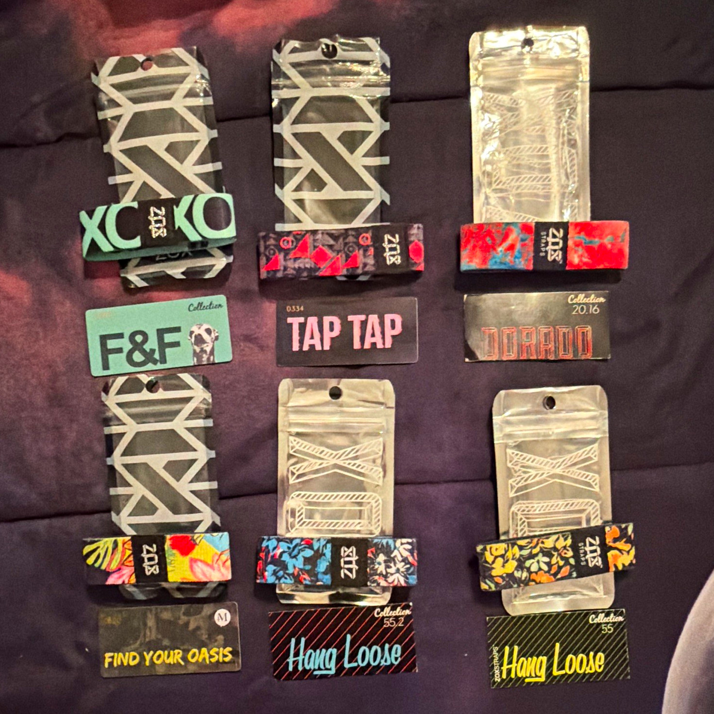 Lot of 6 ZOX Fabric Wrap Bracelets New w/ Collector Cards Assorted Designs Lot of 6 ZOX Fabric Wrap Bracelets New w/ Collector Cards Assorted Designs