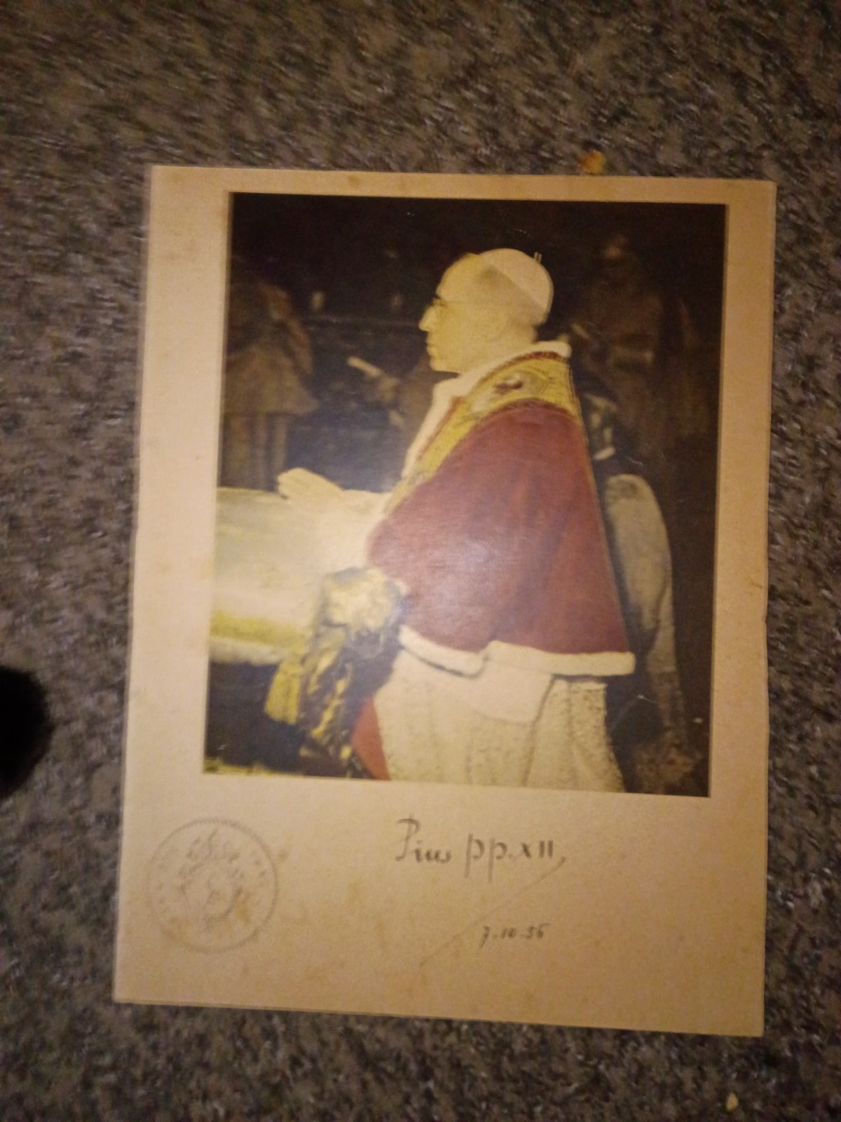 Autographed Signed Pope Pius XXII 
