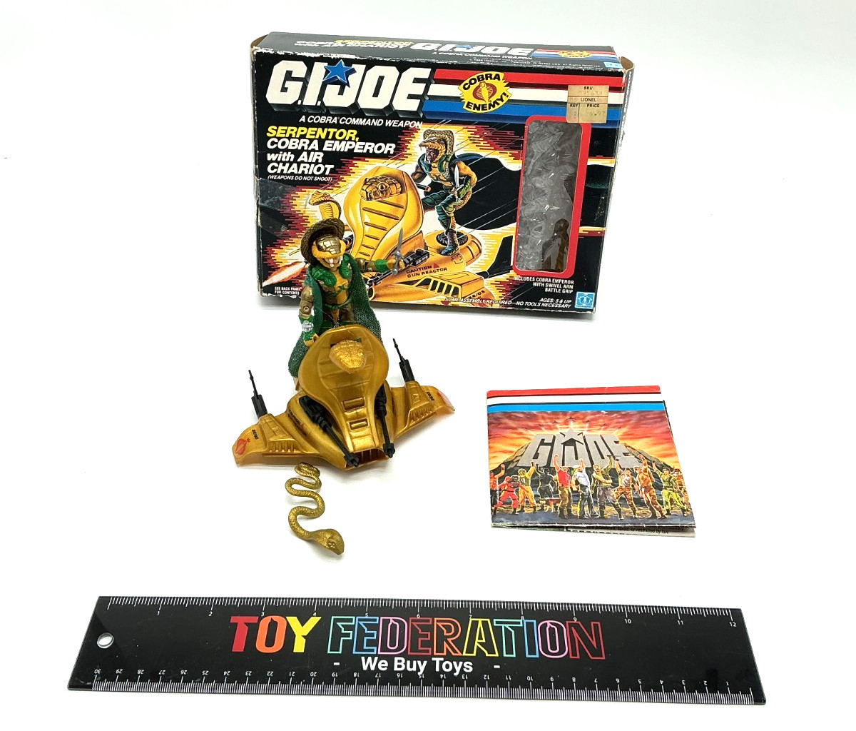 Vtg G.I. JOE ARAH SERPENTOR\'S AIR CHARIOT W/ BOX