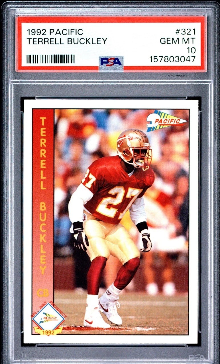 TERRELL BUCKLEY RC 1992 Pacific #321 POP 3 PSA 10 FSU | Packers | Dolphins🏈🏆