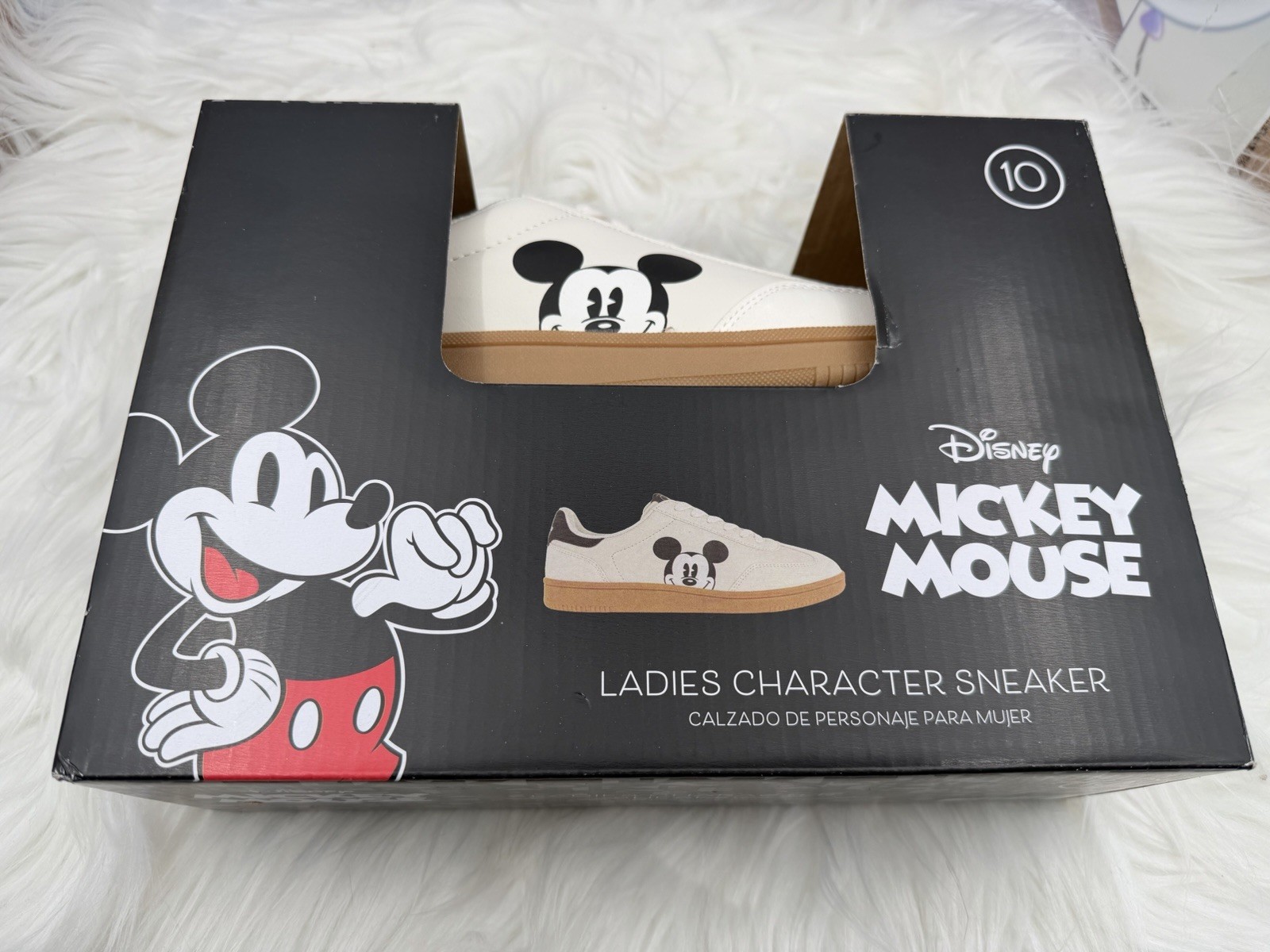 NIB ALDI 2026 Disney Mickey Mouse Ladies Character Sneaker Shoes Size 10