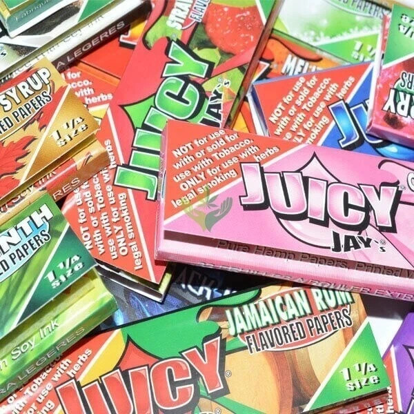 6x Juicy Jay\'s Rolling Papers Flavored KING SIZE Variety Bundle FREE SHPN