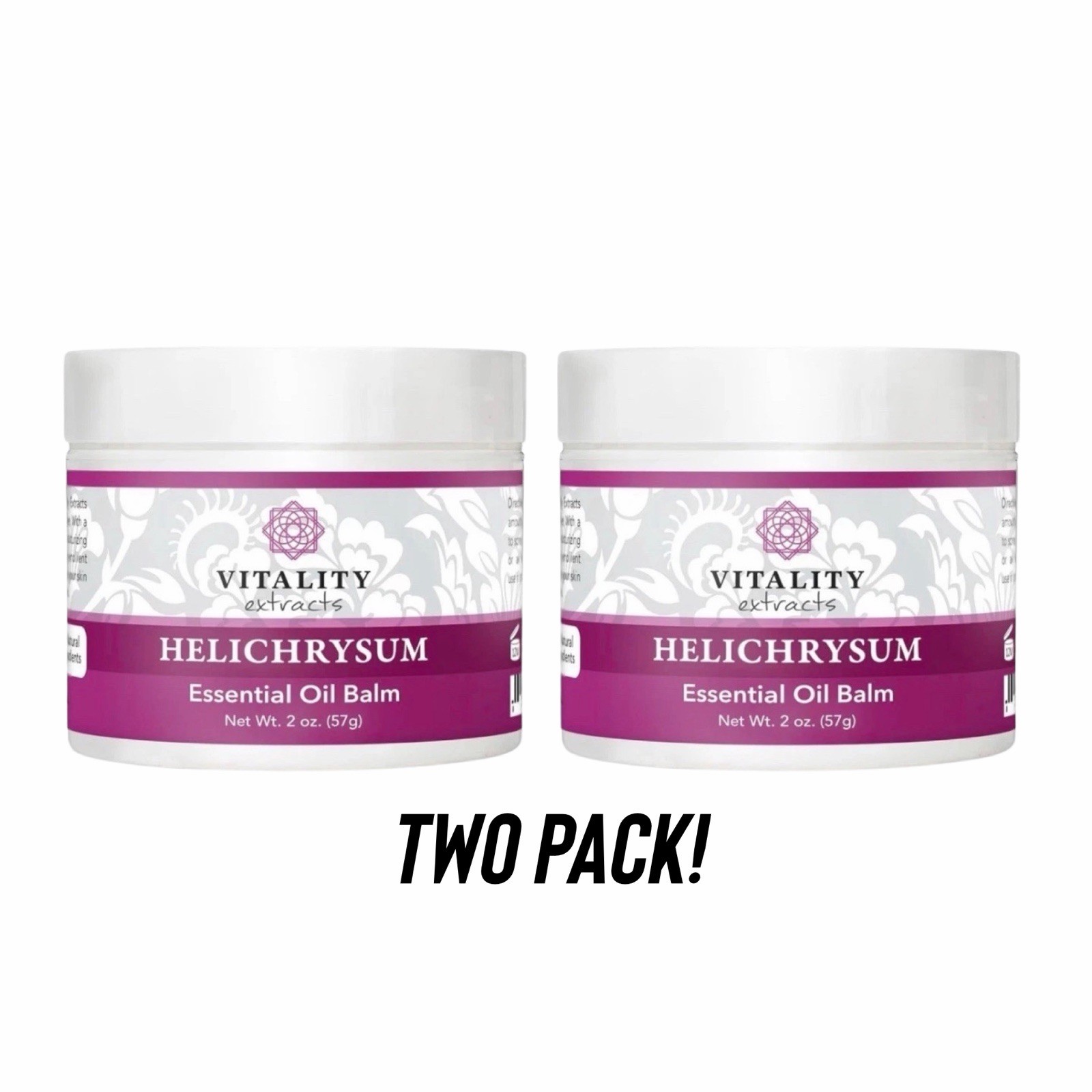 Vitality Extracts 2 PACK HELICHRYSUM Essential Oil BALM - 2 oz / 57g - SEALED