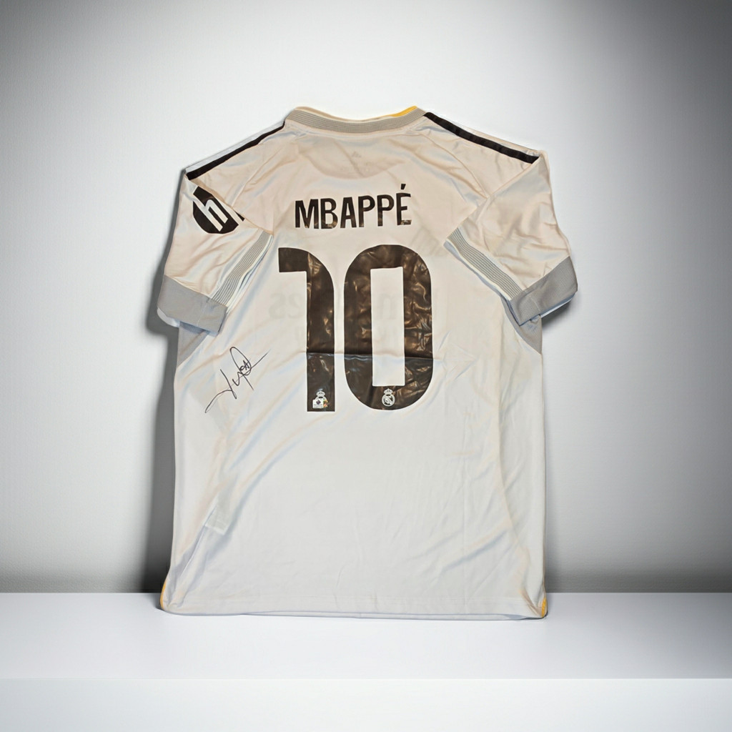 Kylian Mbappé Real Madrid Autographed 2025-26 Adidas Jersey With COA