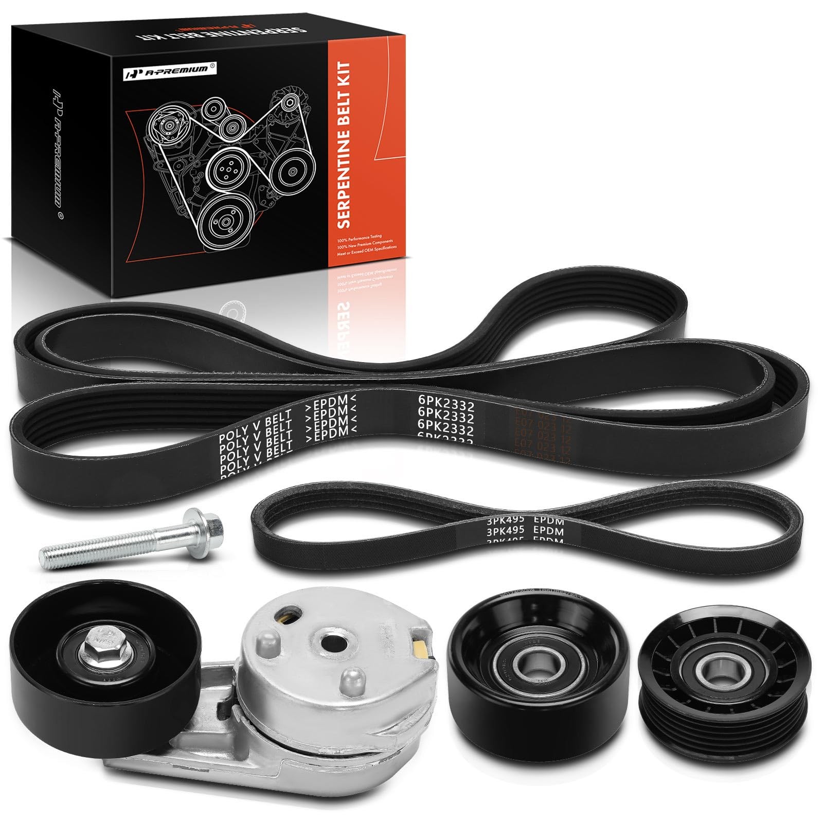 A-Premium Engine Serpentine Belt Drive Kit with Tensioner & Idler