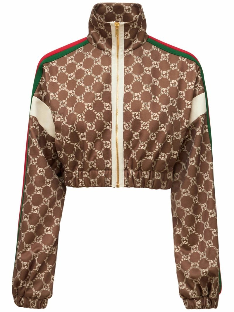 Gucci Interlocking G Sherry Line Short Jacket NEW with Tag XL/S/XS Brown $2980 Gucci Interlocking G Sherry Line Short Jacket NEW with Tag XL/S/XS Brown $2980