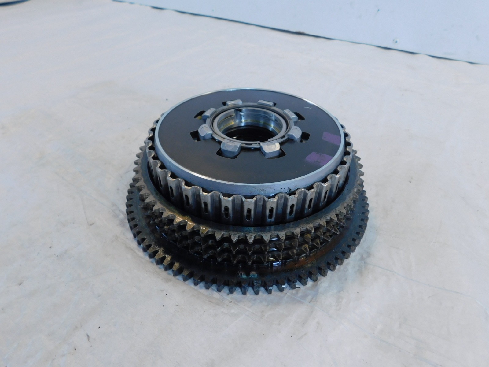 Harley Davidson Sportster 883 & 1200 Engine Clutch Hub Basket & Plates - Rust
