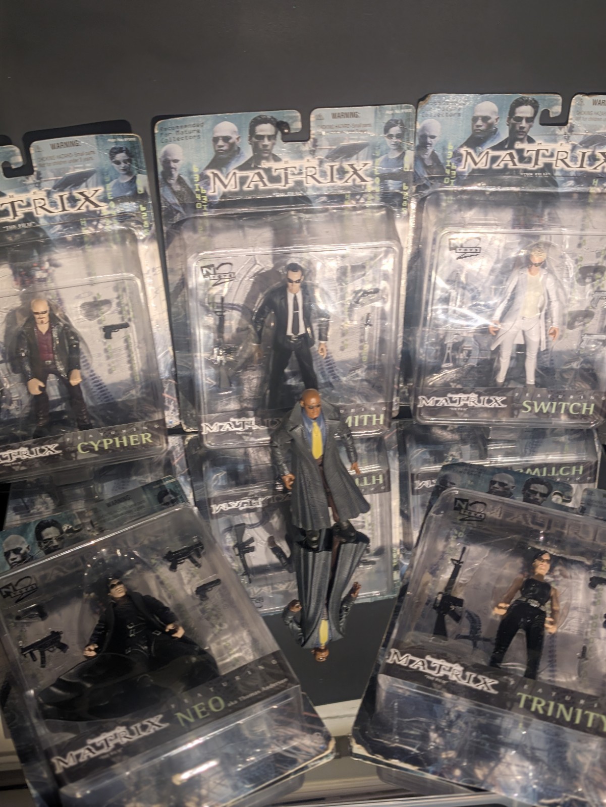 The Matrix N2 Toys Action Figures Lot of 6 Neo Trinity Morpheus Smith Cypher