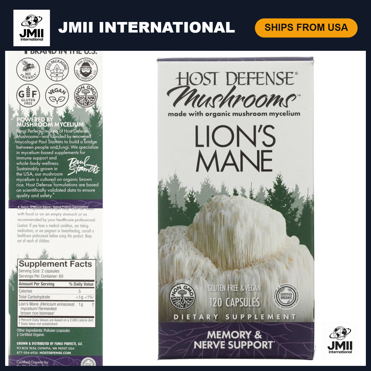 Lion\'s Mane Mushroom Capsules for Brain Health & Focus Support - 120 Count Lion\'s Mane Mushroom Capsules for Brain Health & Focus Support - 120 Count