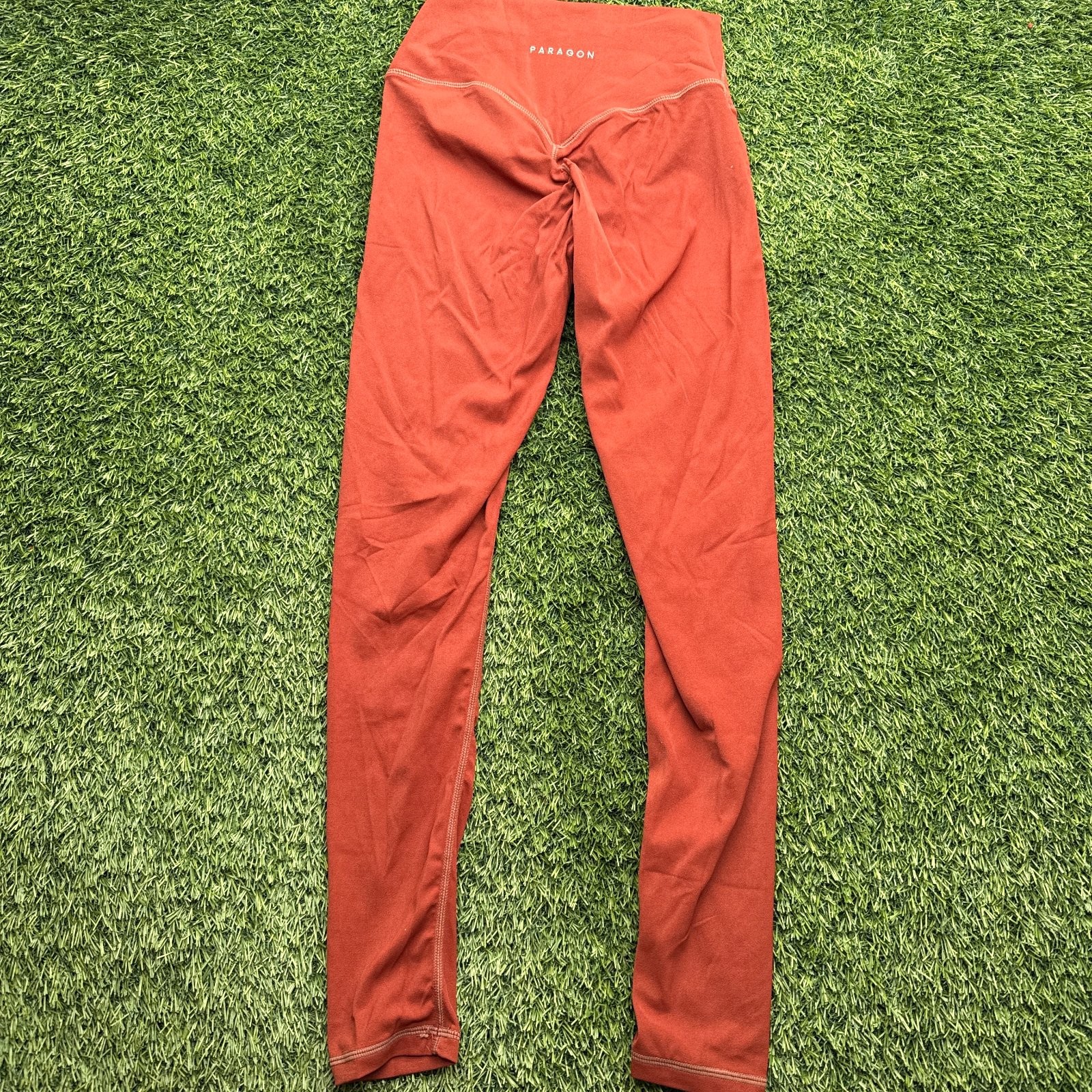 Paragon RecStretch Leggings Womens Size S Orange High Rise Scrunch Butt Active Paragon RecStretch Leggings Womens Size S Orange High Rise Scrunch Butt Active