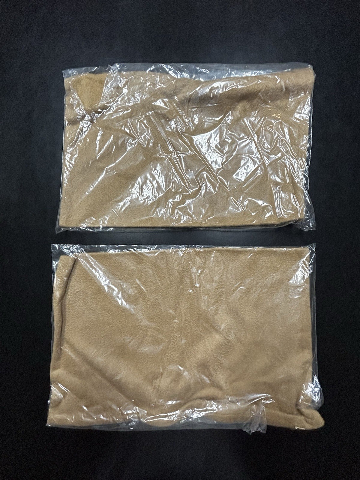 Pair of Restoration Hardware 555-Gram Cashmere Lumbar Pillow Covers Camel Brown