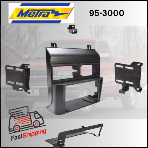 METRA 95-3000 / DOUBLE DIN RADIO DASH KIT FOR 1988-1994 SELECT GM TRUCKS