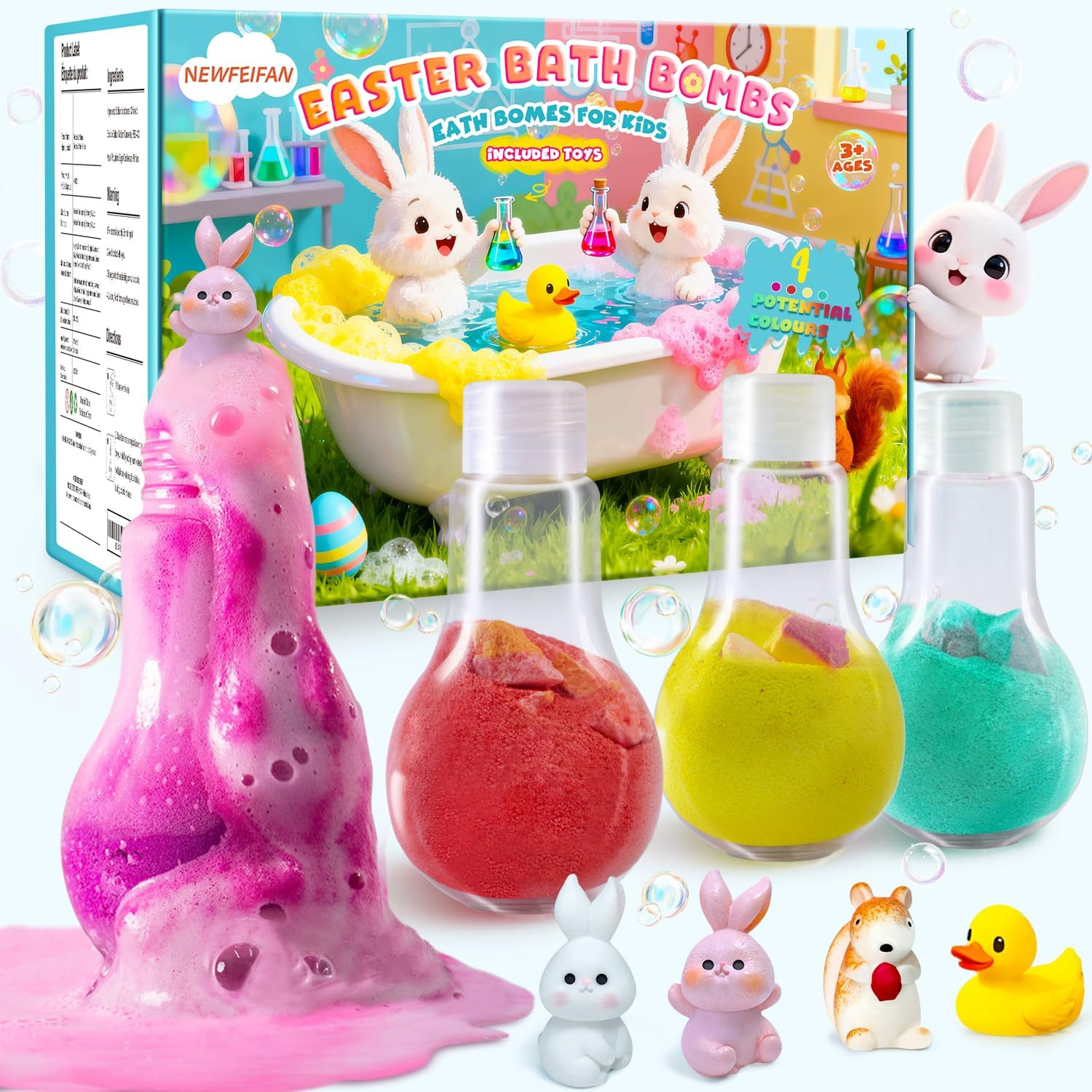 Easter Potions Bath Bombs for Kids with Surprise Toys Inside, Teen Easter Basket Easter Potions Bath Bombs for Kids with Surprise Toys Inside, Teen Easter Basket