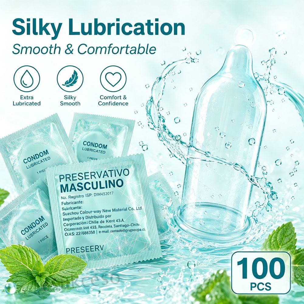 100PC Latex Condoms Bulk Pack Ultra Thin Extended Pleasure Extra Sex Delay Time